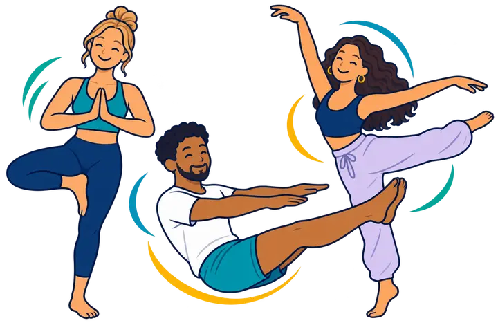 Activités du soir et du week-end : yoga vinyasa, yoga thérapeutique, Pilates